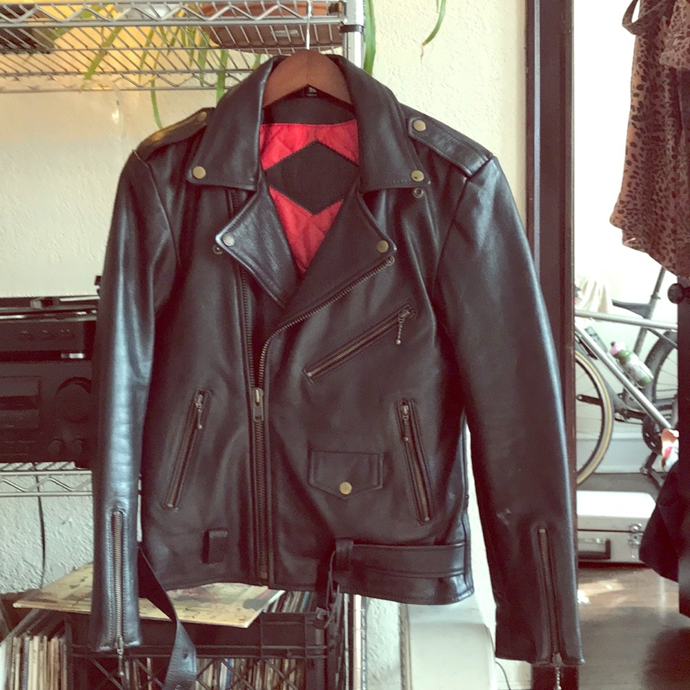 Leather Jacket, quilted lining, Straight to Hell